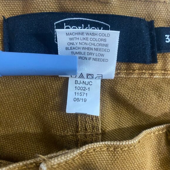 Berkley‎ Jensen Carpenter Pants Mens Size 36x32 Brown Cotton Utility - Picture 6 of 10